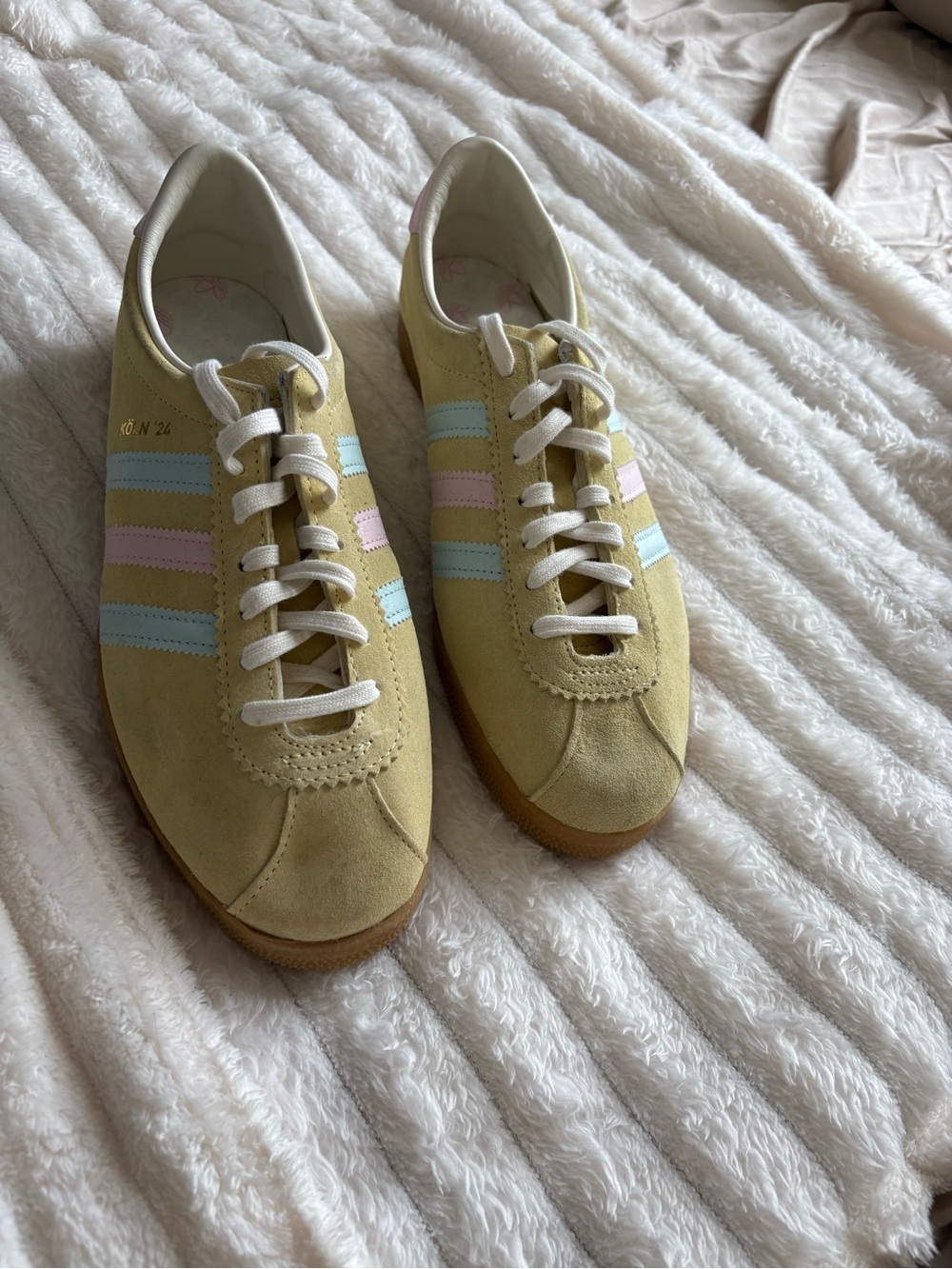 Adidas Men’s Yellow Suede ‘Koln 24’ Sneakers